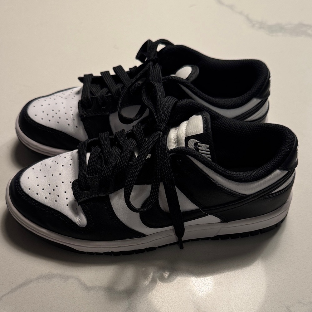 Nike Kids Black and White Low-Top Sneakers